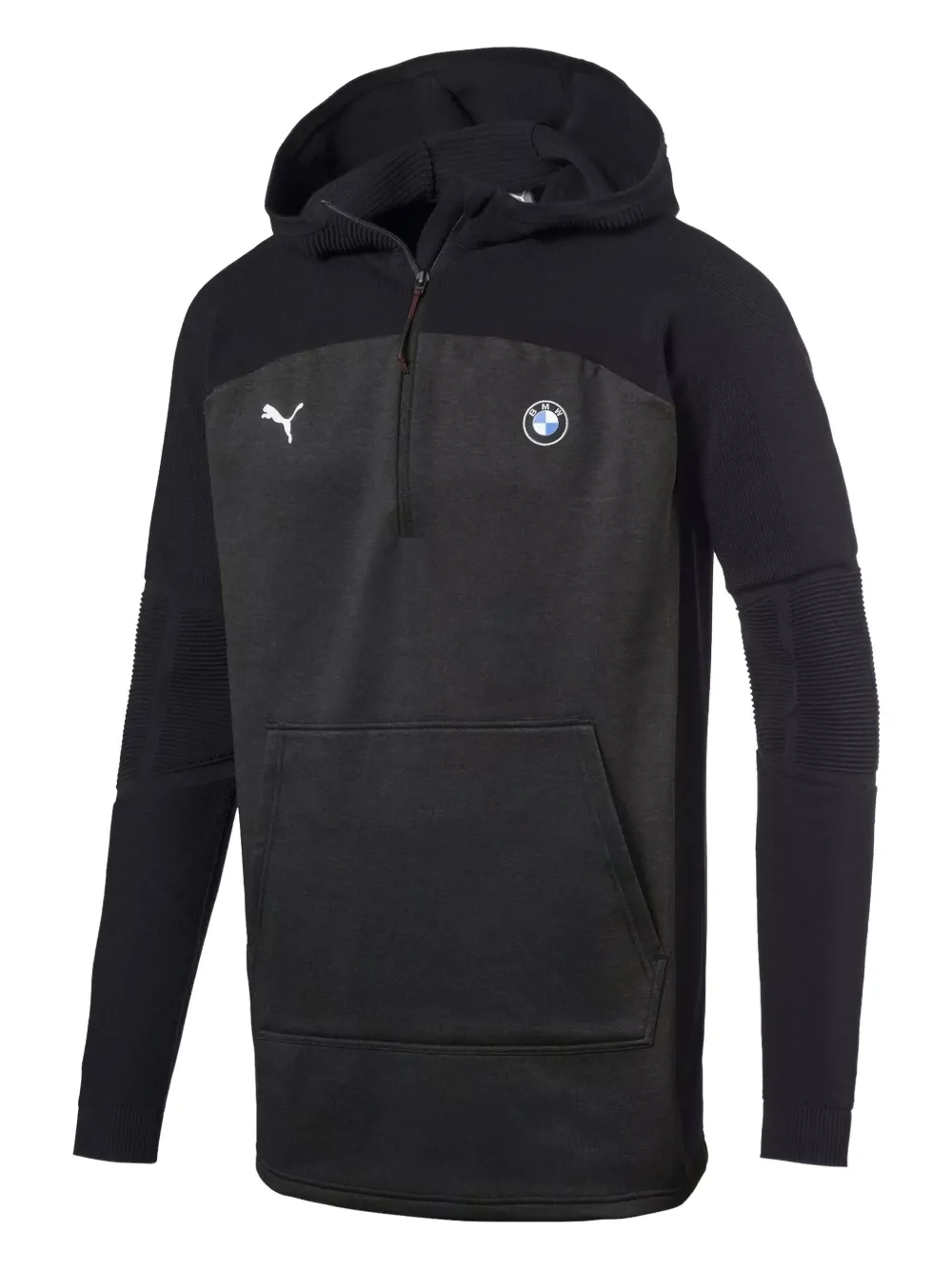 PUMA Evoknit ハーフジップ パーカー - ブラック PUMA Evoknit ハーフジップ パーカー - ブラック
