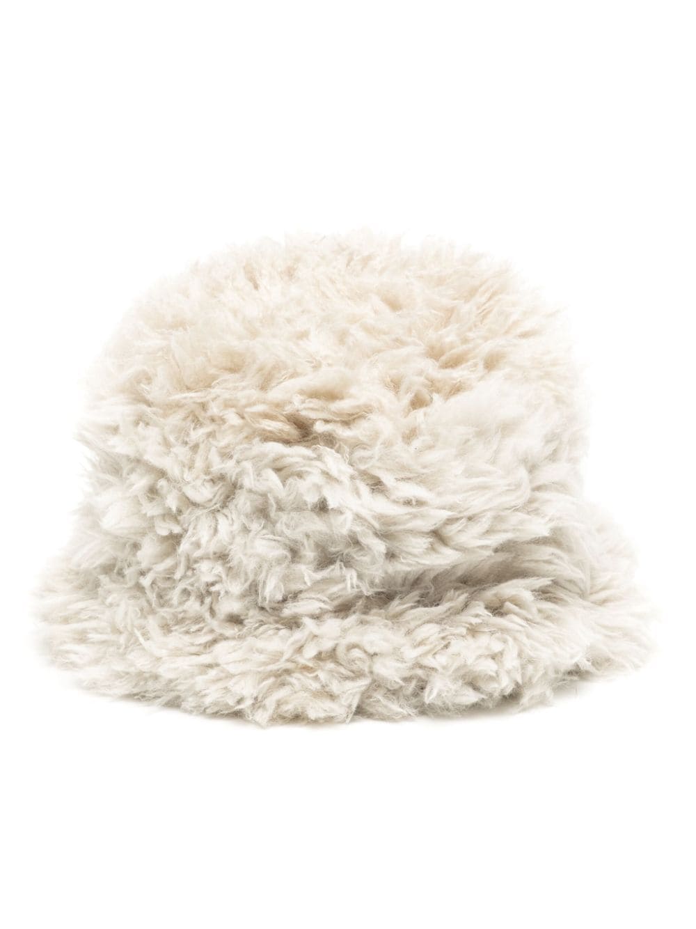 Goldbergh faux-fur cotton bucket hat - Toni neutri
