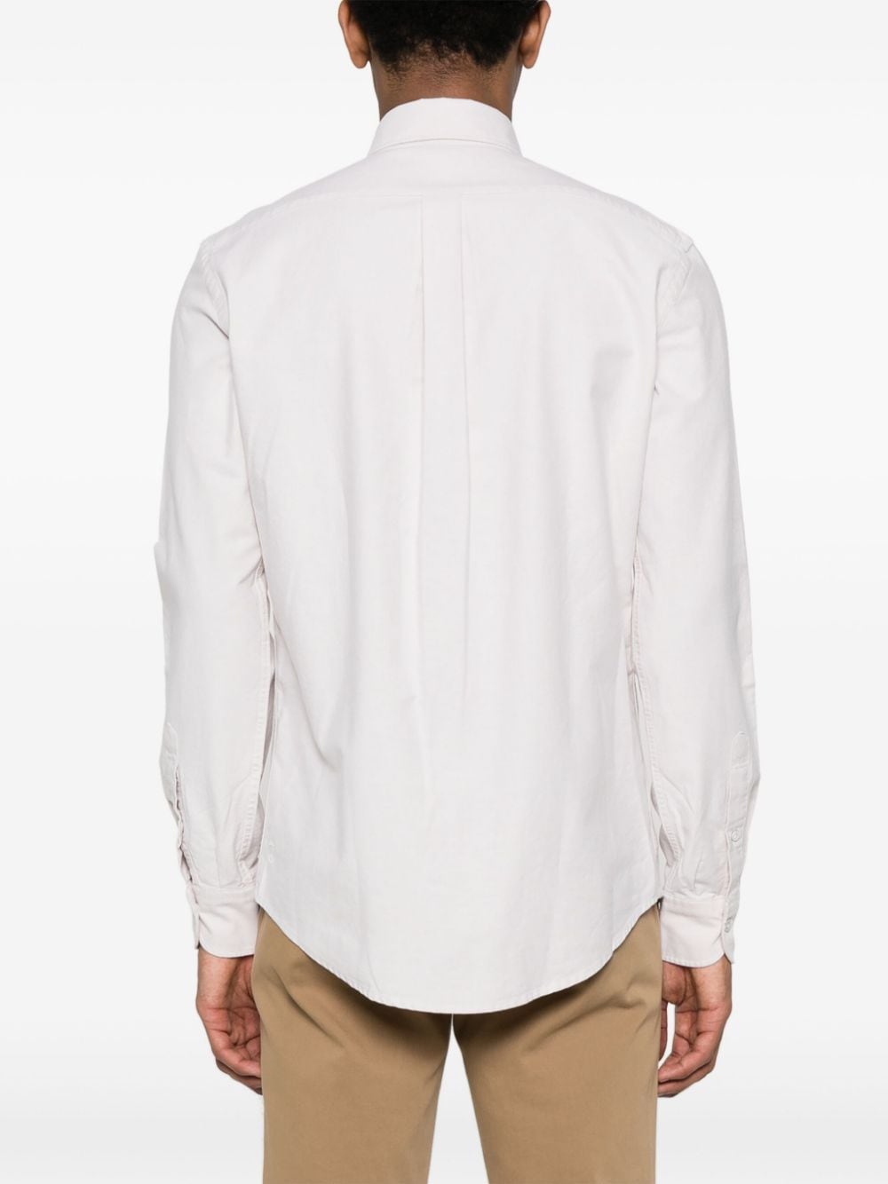 Shop Boggi Milano Button-down Shirt In Neutrals