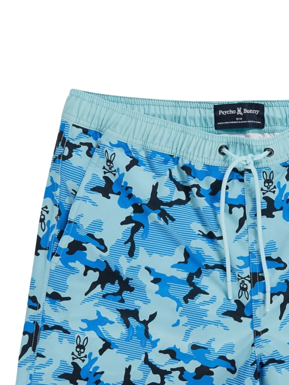 Psycho Bunny Zwembroek met Rye-print Blauw