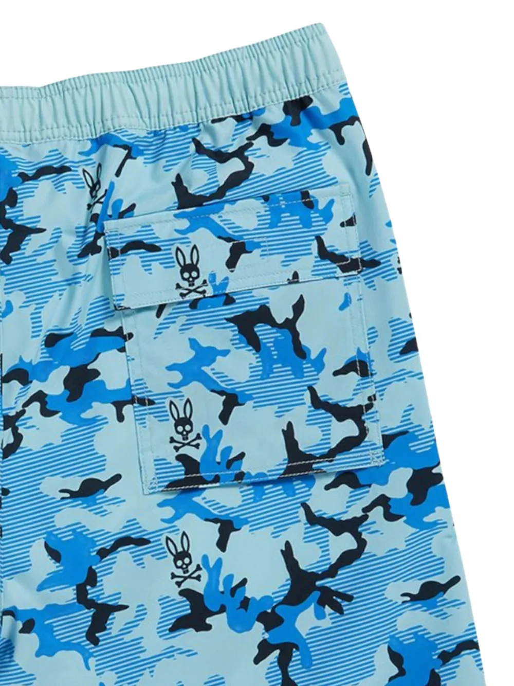 Psycho Bunny Zwembroek met Rye-print Blauw