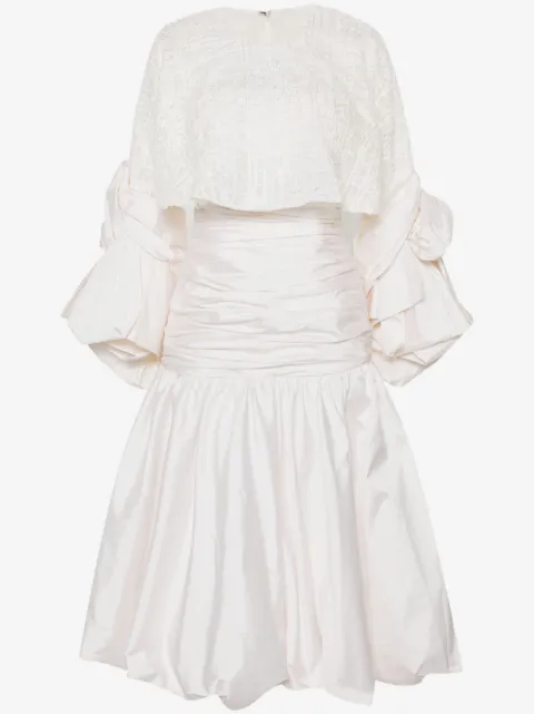 Gaby Charbachy  floral-appliqué ruched gown