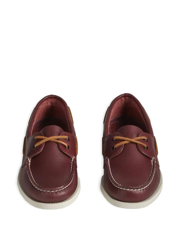 Sperry Top-Sider レザー デッキシューズ | レッド | FARFETCH JP