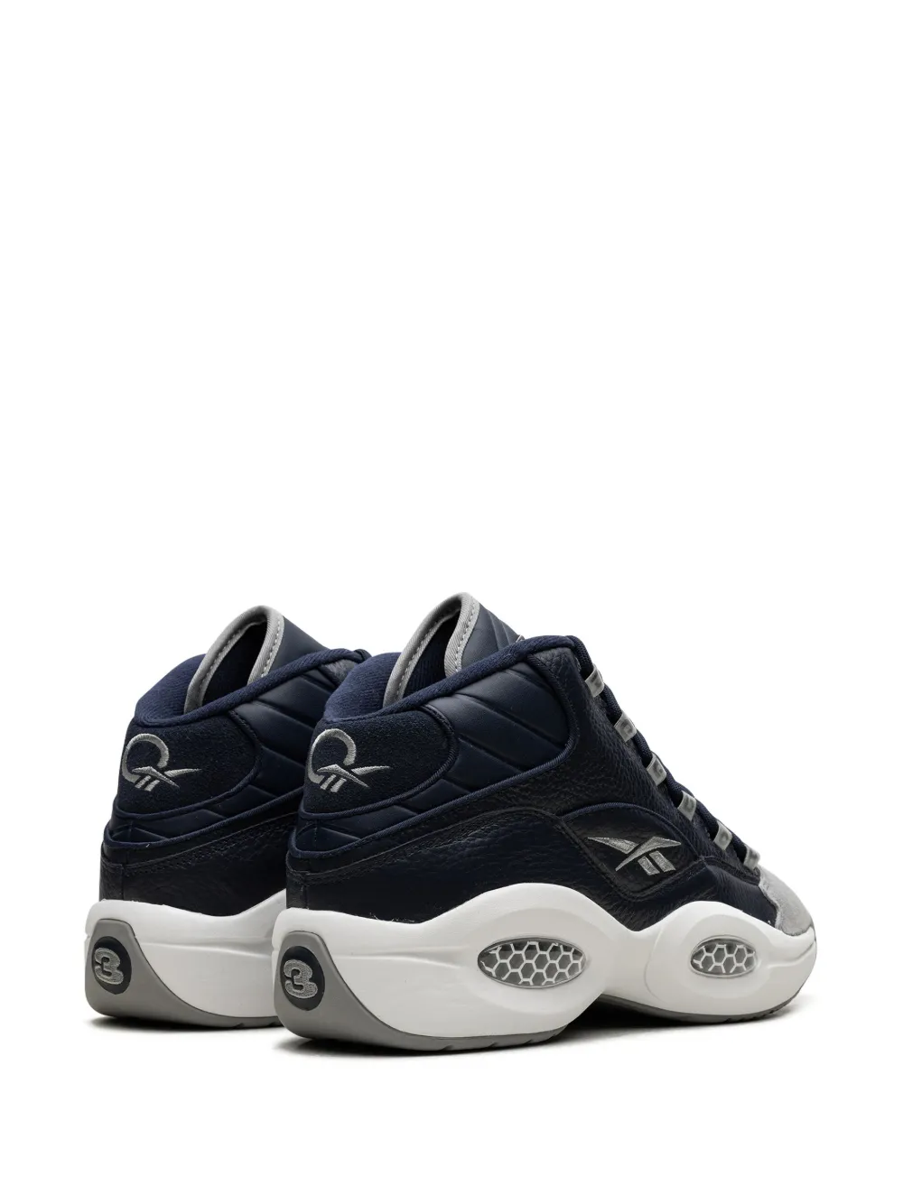 Shop Reebok Question Mid Sneakers In Grey