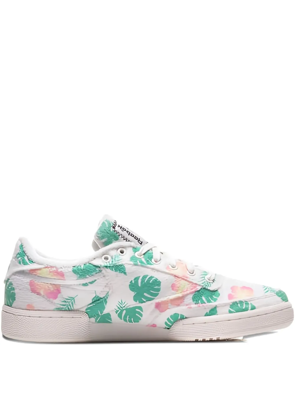 Reebok Club C 85 floral-print trainers White