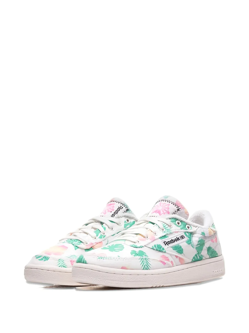 Reebok Club C 85 sneakers met bloemenprint - Wit
