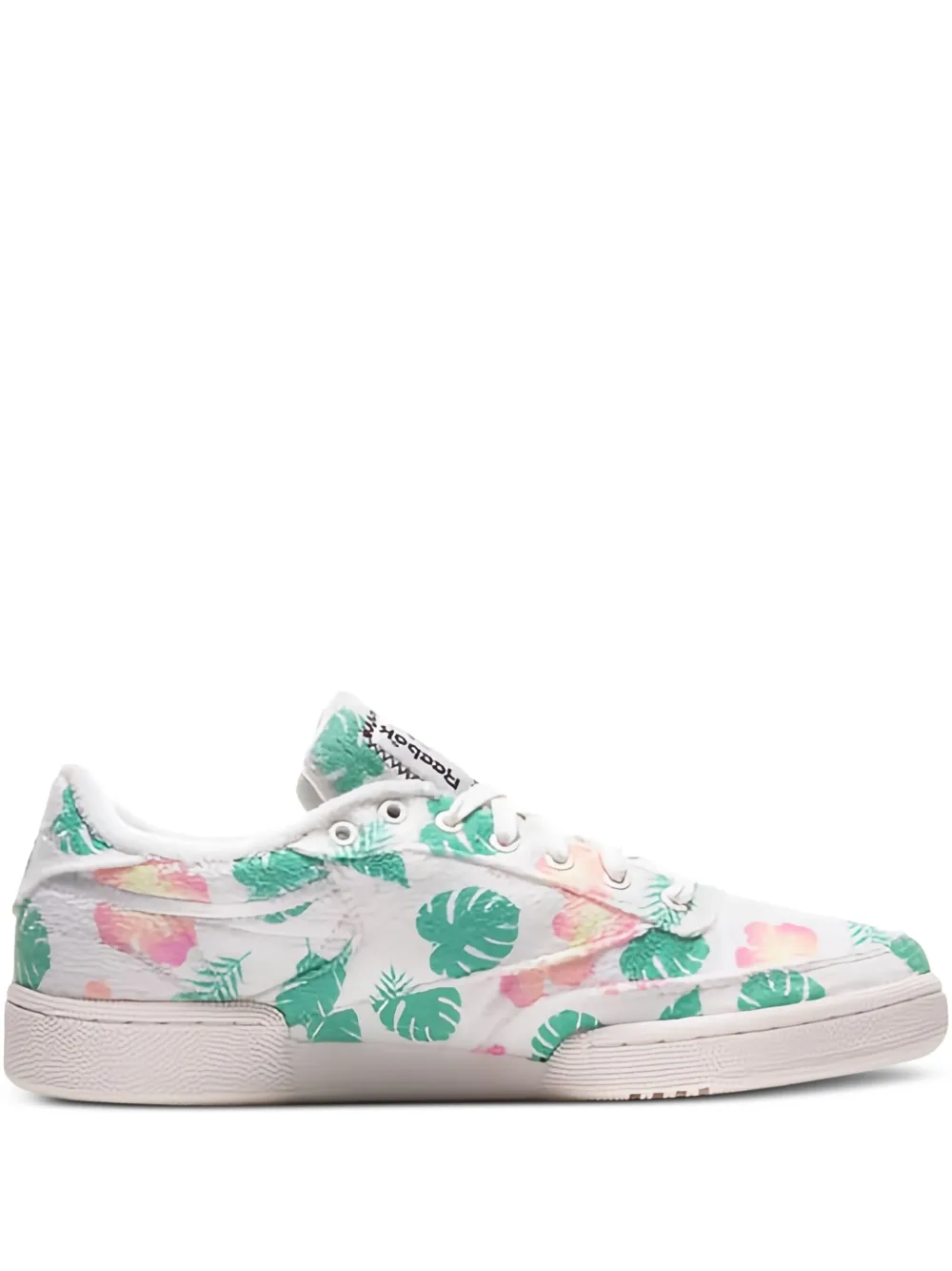 Reebok Club C 85 floral-print trainers White