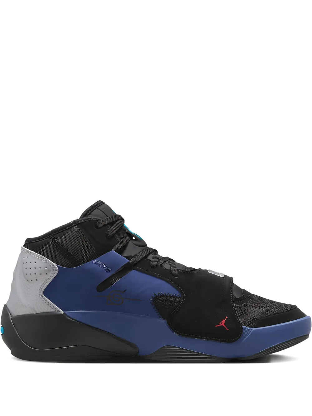 Jordan x Naruto Zion 2 SP "Naruto vs. Sasuke 087 Black Yellow Strike" sneakers