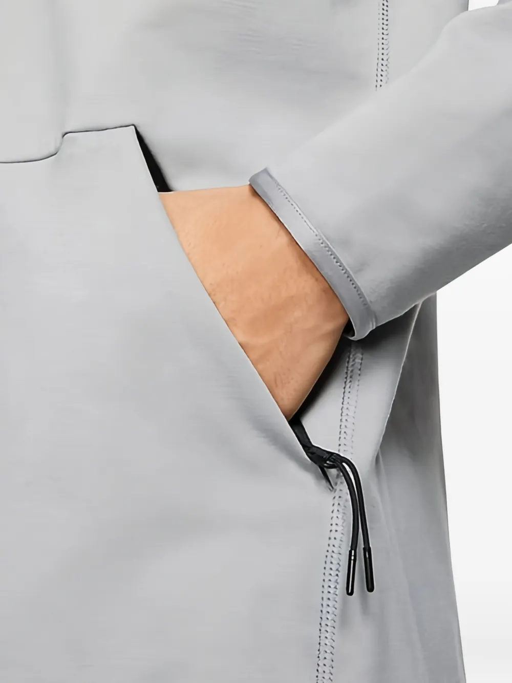 Nike Kangaroo-pocket Full-zip Hoodie In Gray