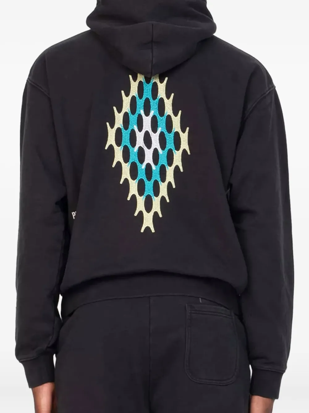 Purple Brand Artifact hoodie met diamantpatroon Zwart