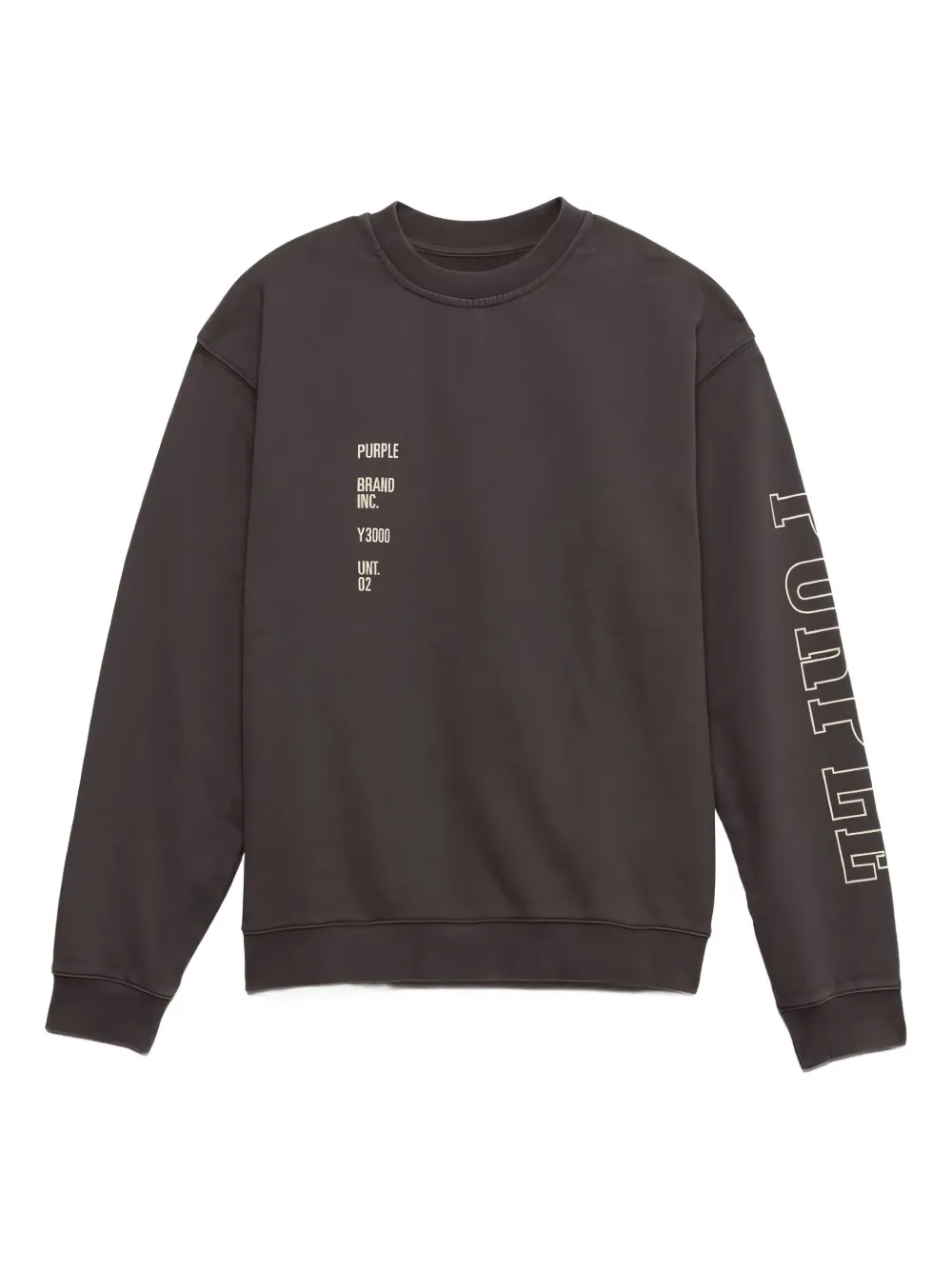 Purple Brand Relic crew-neck sweatshirt | Brown | Image 1