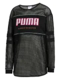 PUMA mesh-panel long-sleeve top - Black