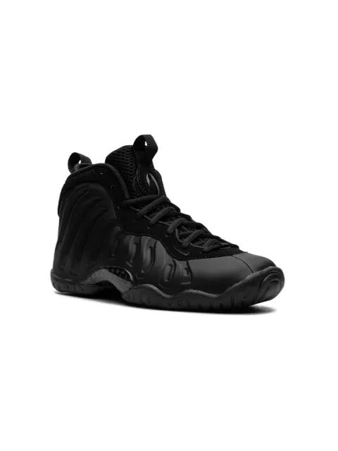 Nike Kids Little Posite One GS "Triple Black" high-top sneakers