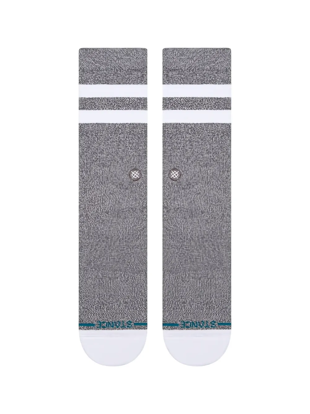 Stance Stripe-detail Crew Socks In Gray