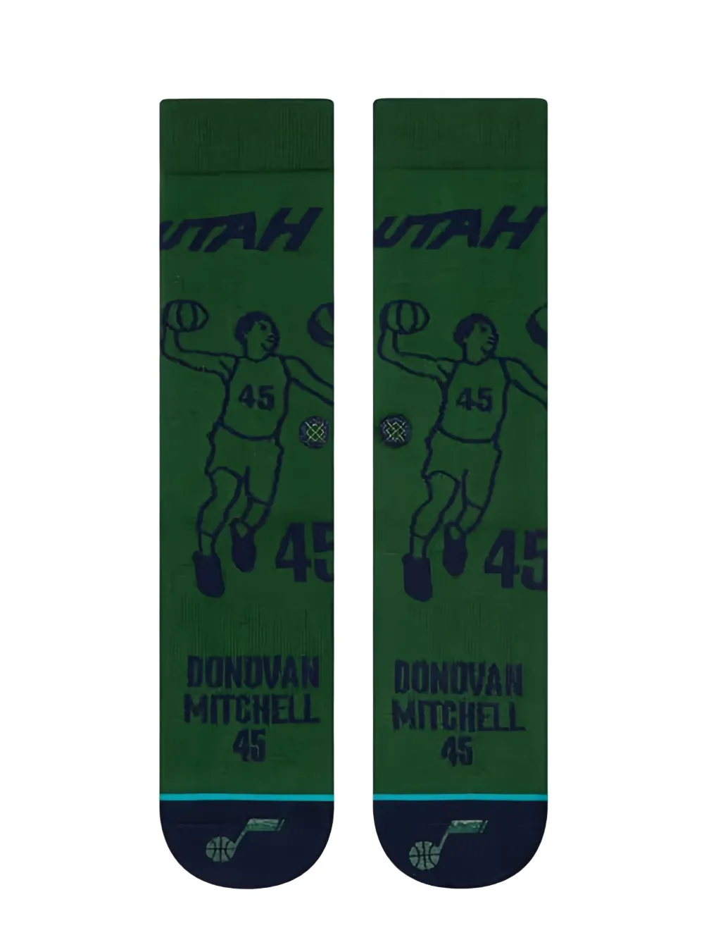Stance X Nba Donovan Stencil Socks In Green