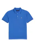 Psycho Bunny Logan logo-embroidered tipped polo shirt - Blue