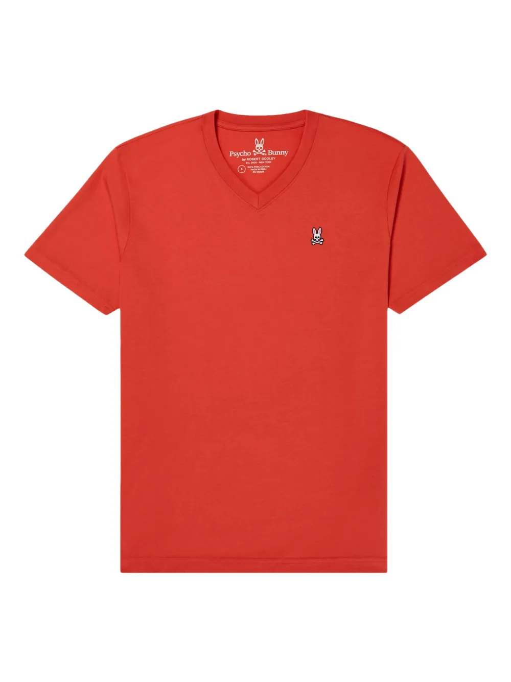 Psycho Bunny playera con cuello en V | rojo | Image 1