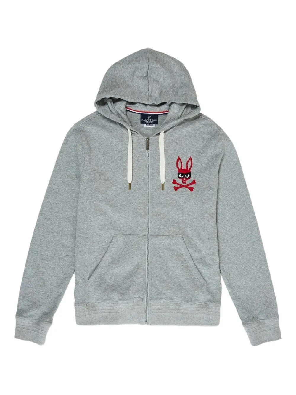 Psycho Bunny Mischief Sowerby zip bunny hoodie | Grey | Image 1