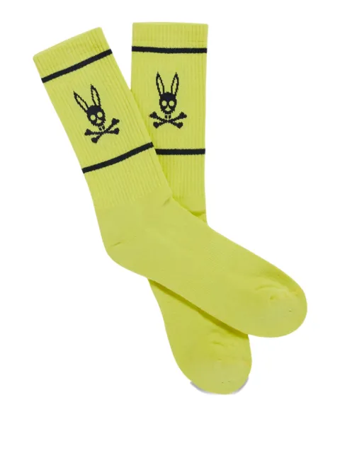 Psycho Bunny skull-print crew socks