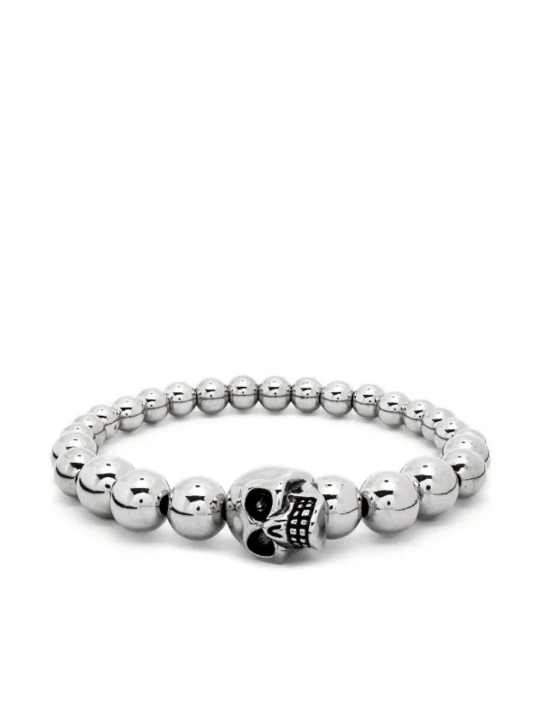 Alexander McQueen スカルチャーム ビーズブレスレット