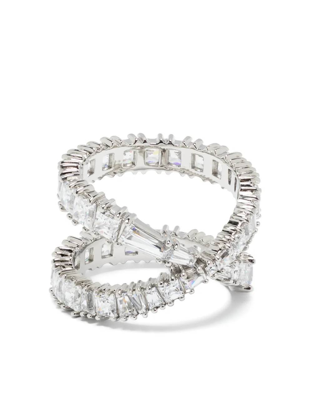 Shop Swarovski Hyperbola Crystal Ring In Silver