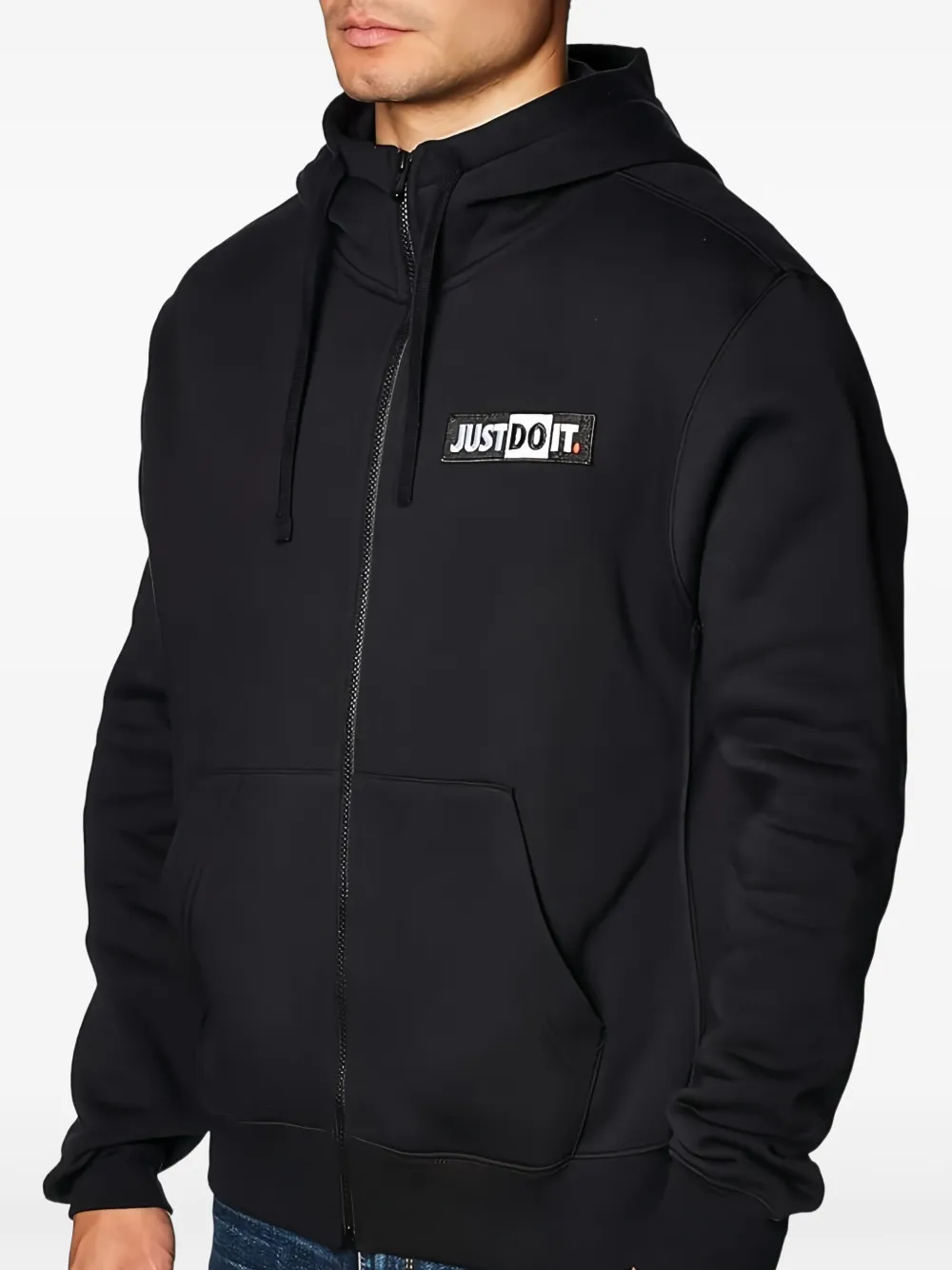 Nike full-zip logo hoodie Zwart