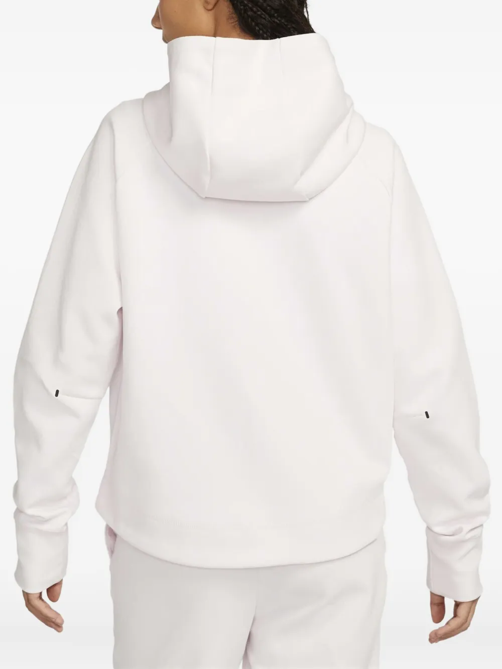 Nike Stadium Tech Fleece "pearl Pink/black" Jacket In White
