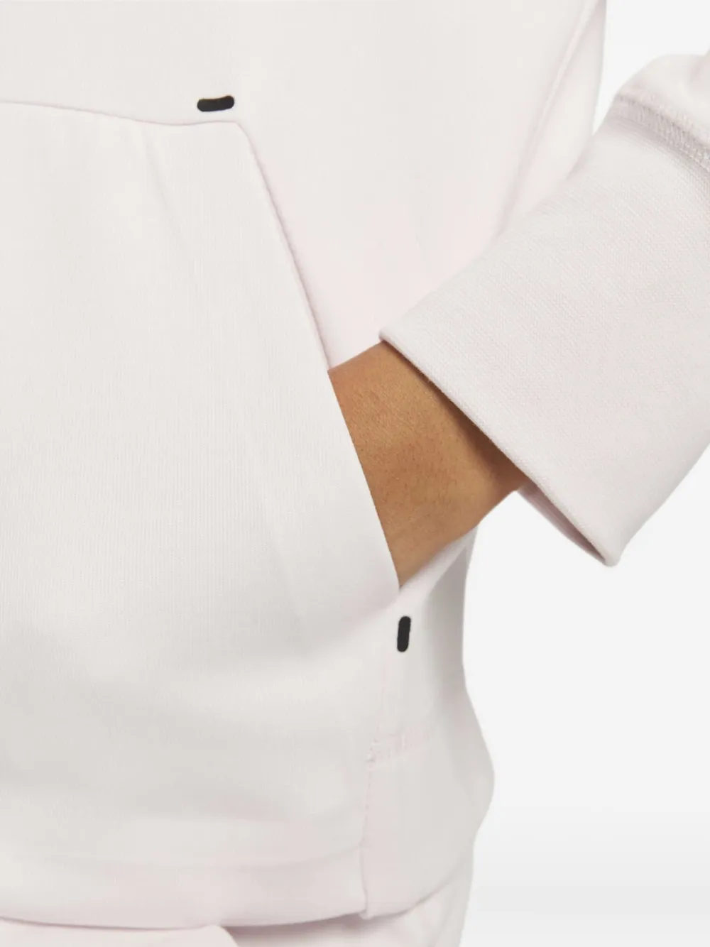 Nike Stadium Tech Fleece "pearl Pink/black" Jacket In White