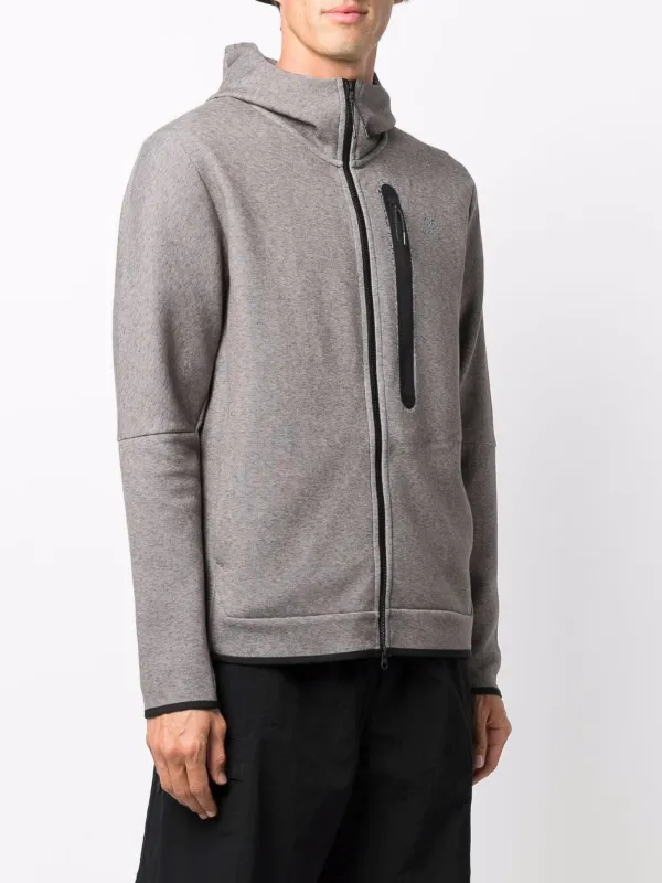 nike tech fleece zip hoodie in gray