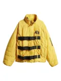 adidas quilted buckle-strap jacket - Yellow