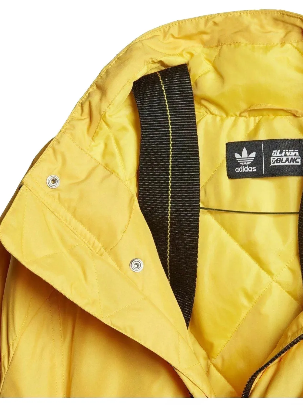 adidas quilted buckle-strap jacket Geel