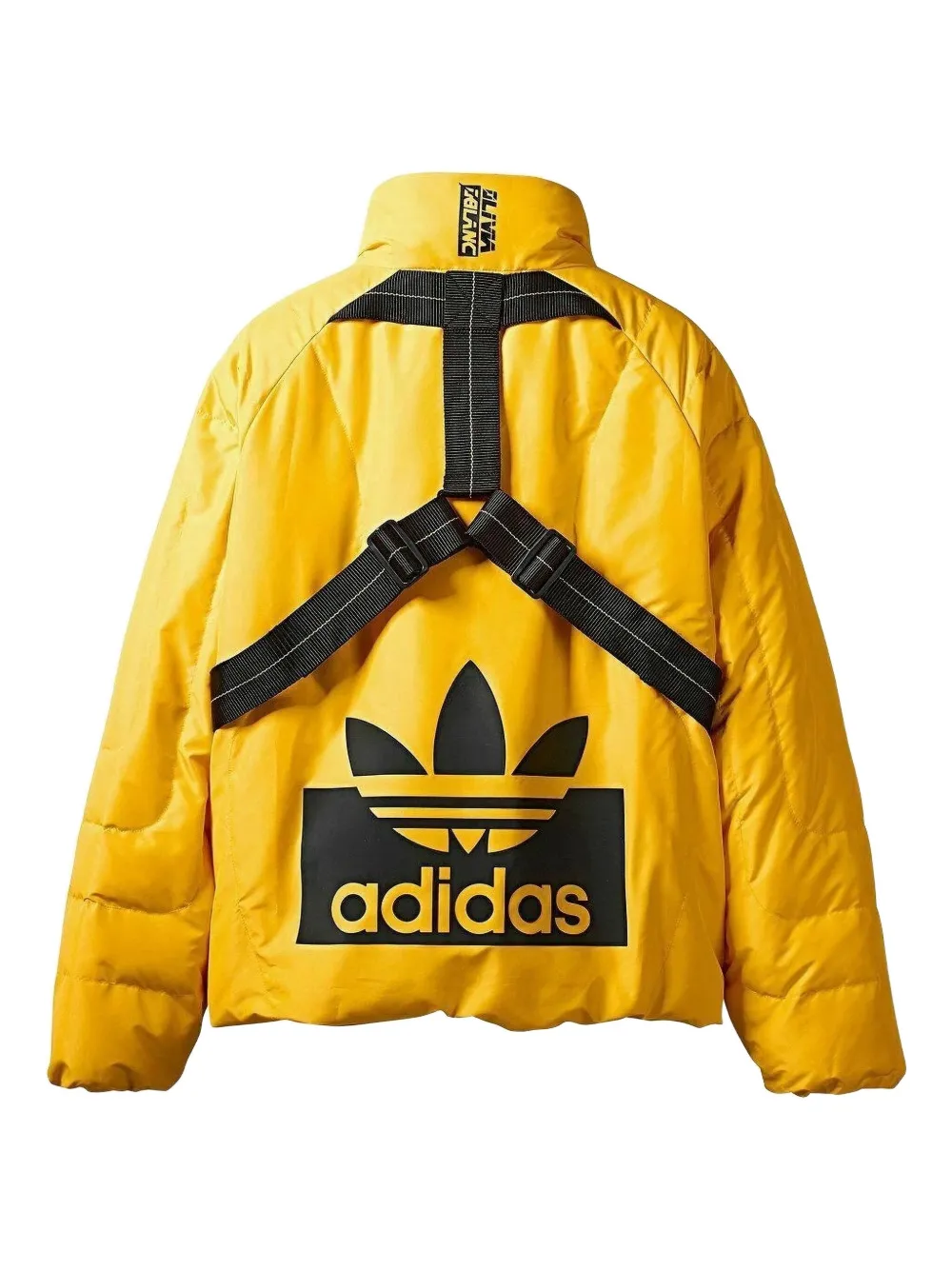 adidas quilted buckle-strap jacket Geel