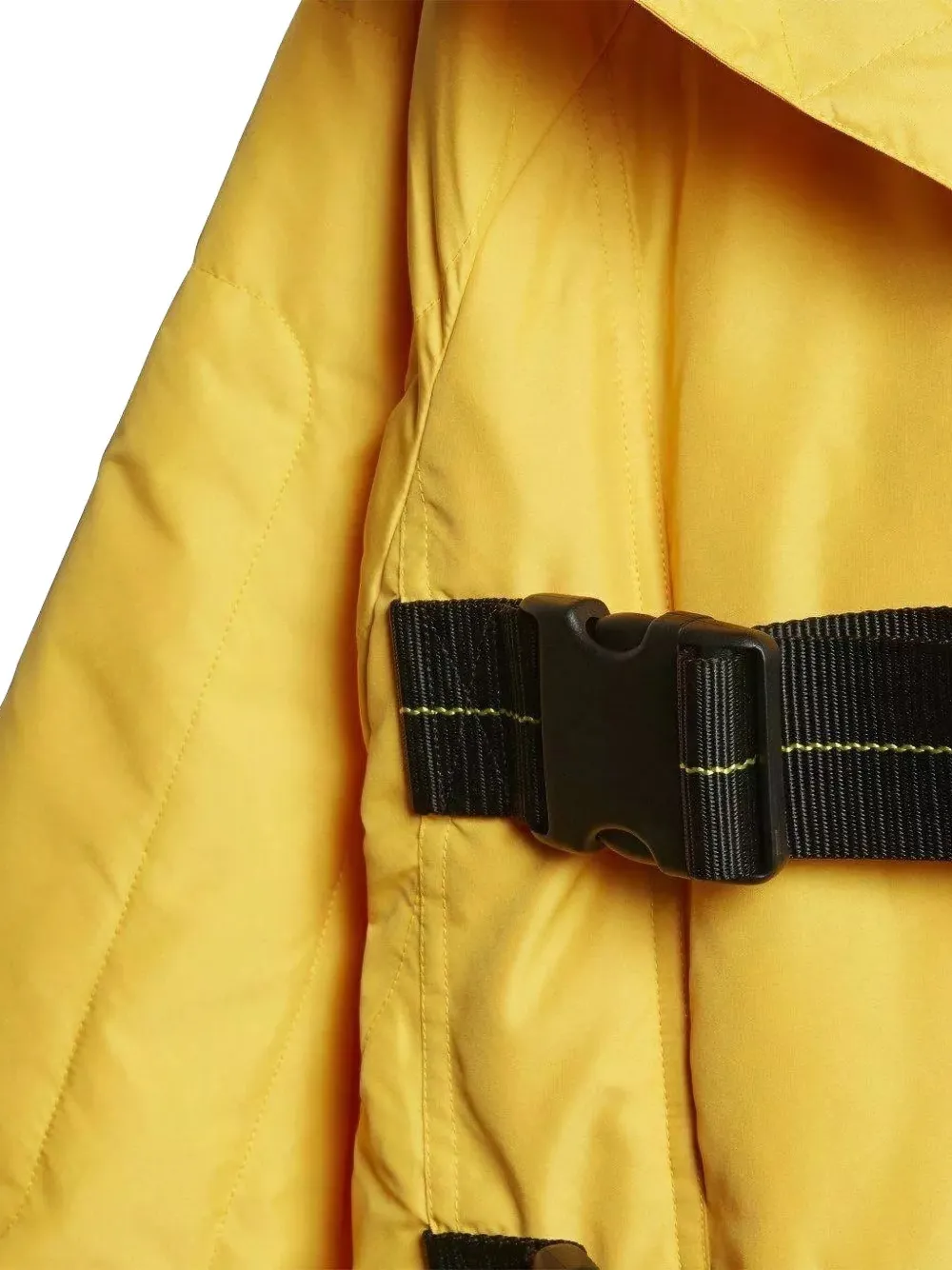 adidas quilted buckle-strap jacket Geel