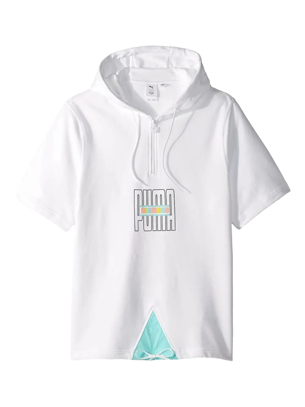 PUMA short sleeve hoodie - Weiß