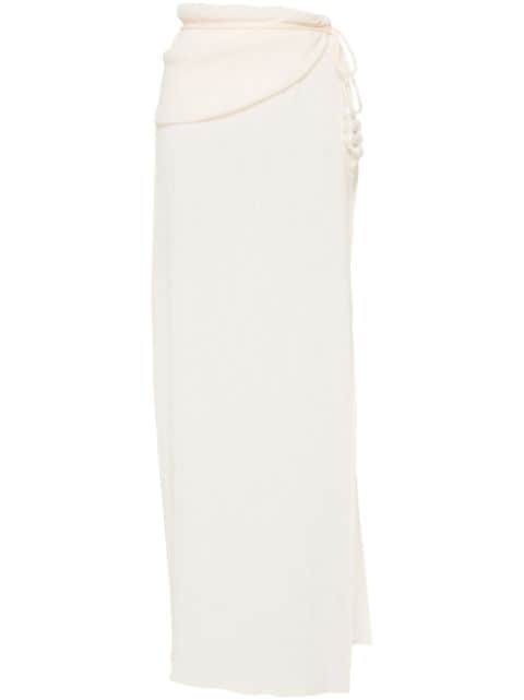 Magda Butrym falda larga con diseño cruzado
