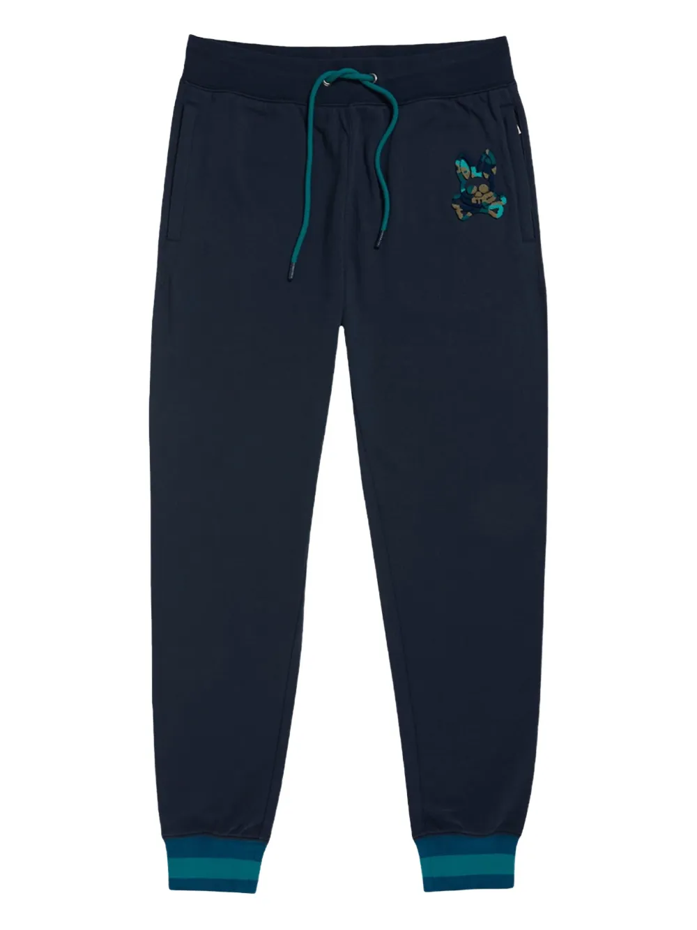 Psycho Bunny Howgate camouflage-embroidered track pants | Blue | Image 1
