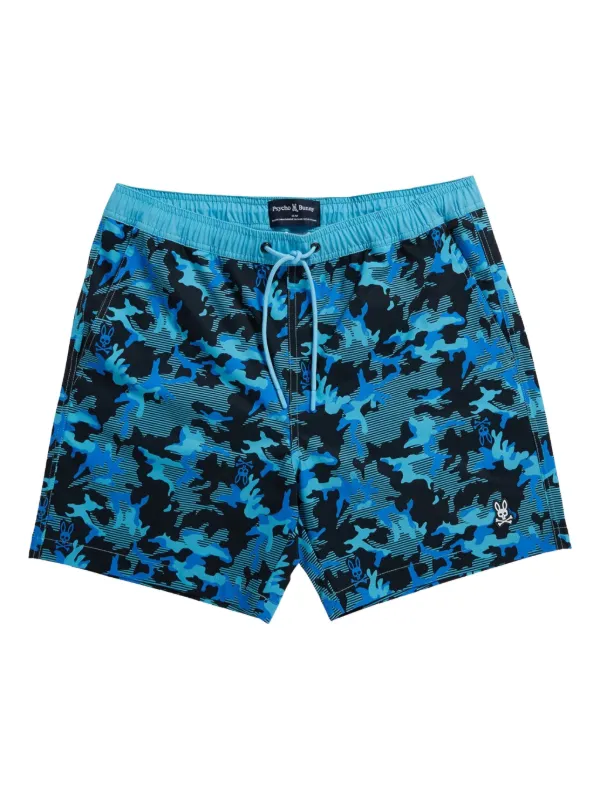 Psycho Bunny Rye All Over-print Swim Shorts Blue FARFETCH NO