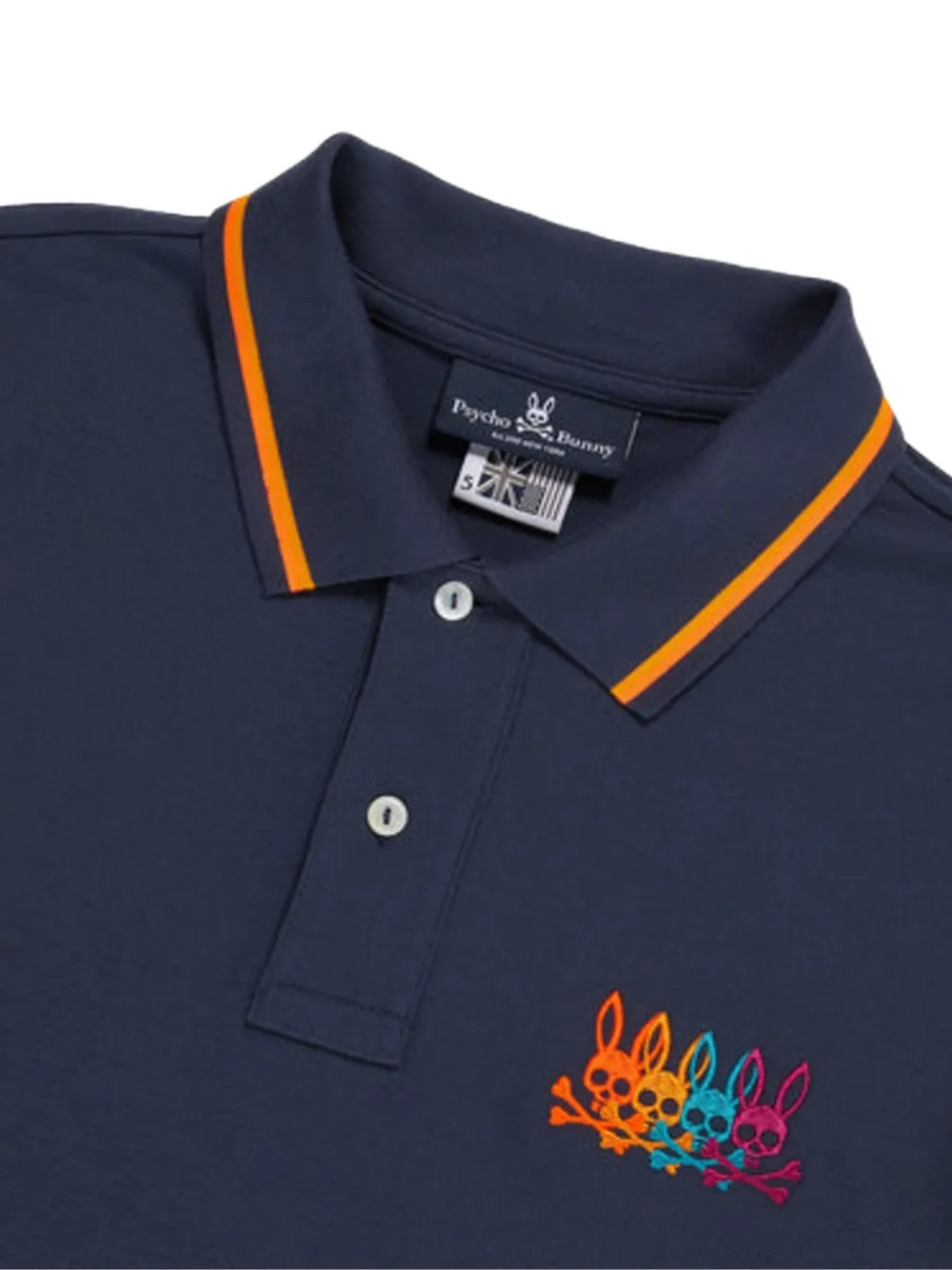 Psycho Bunny Lafayette poloshirt met streepdetail - Blauw
