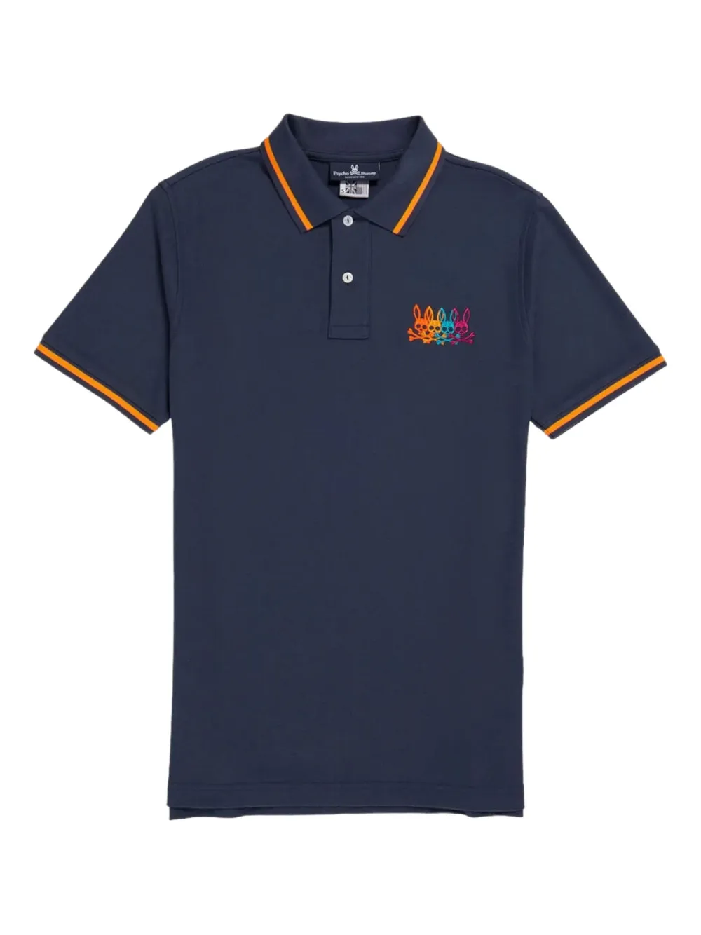 Psycho Bunny Lafayette Embroidered Stripe Polo North Sea Shirt B6k964u1pc-nrs In Blue