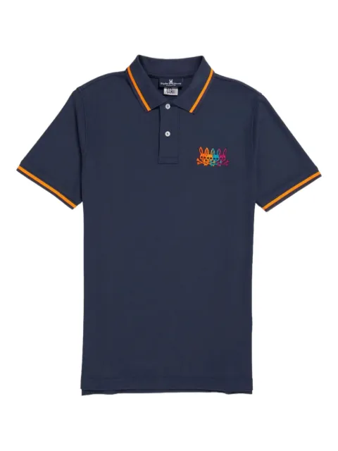 Psycho Bunny  Lafayette stripe-detail polo shirt