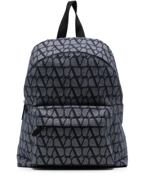 Valentino Garavani monogram-pattern zipped backpack