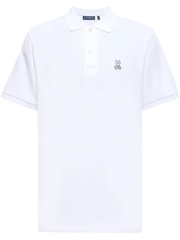 Psycho Bunny Appliqué Polo Shirt White FARFETCH IN