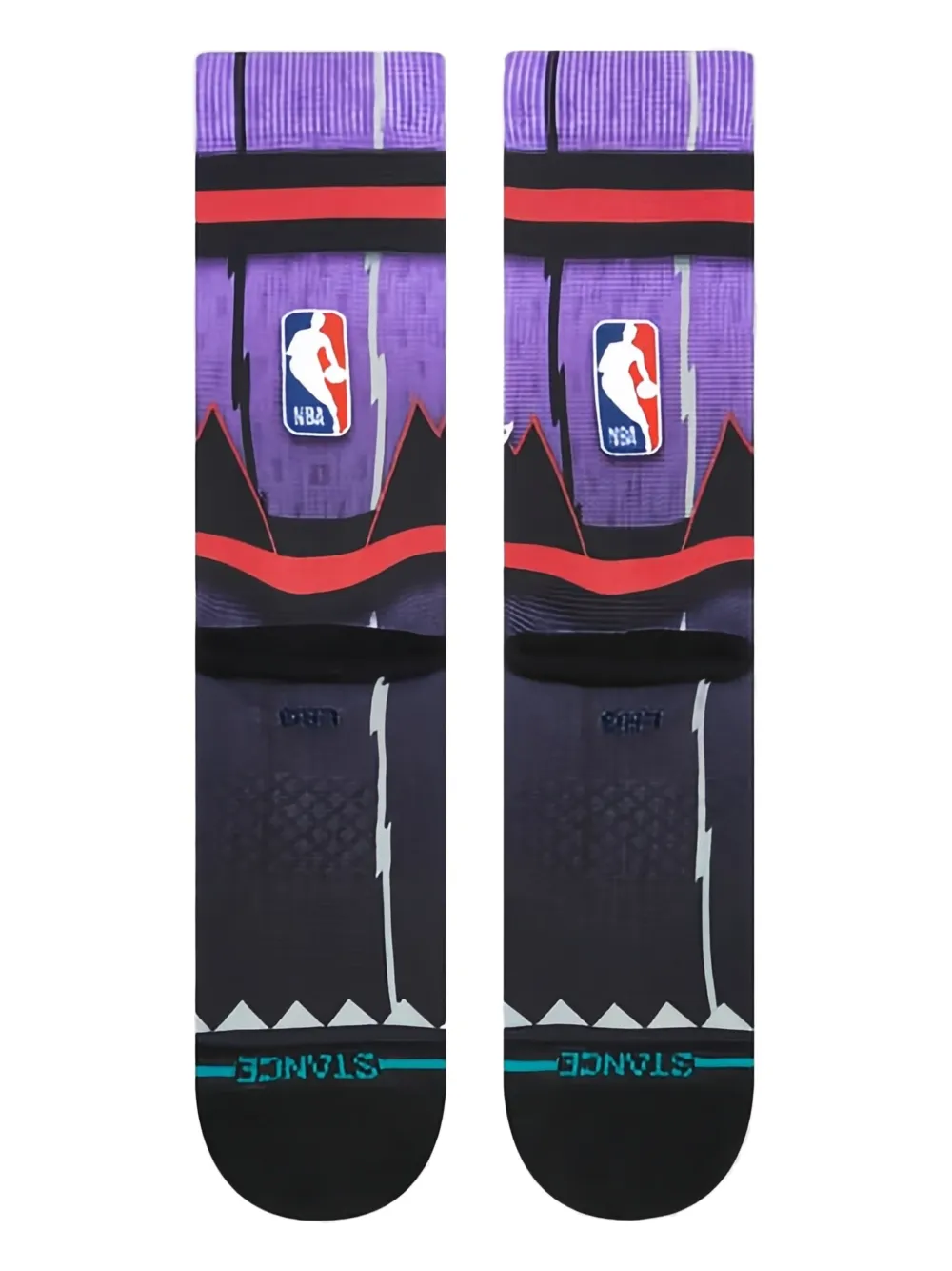 Stance cartoon crew socks | Purple | Image 1