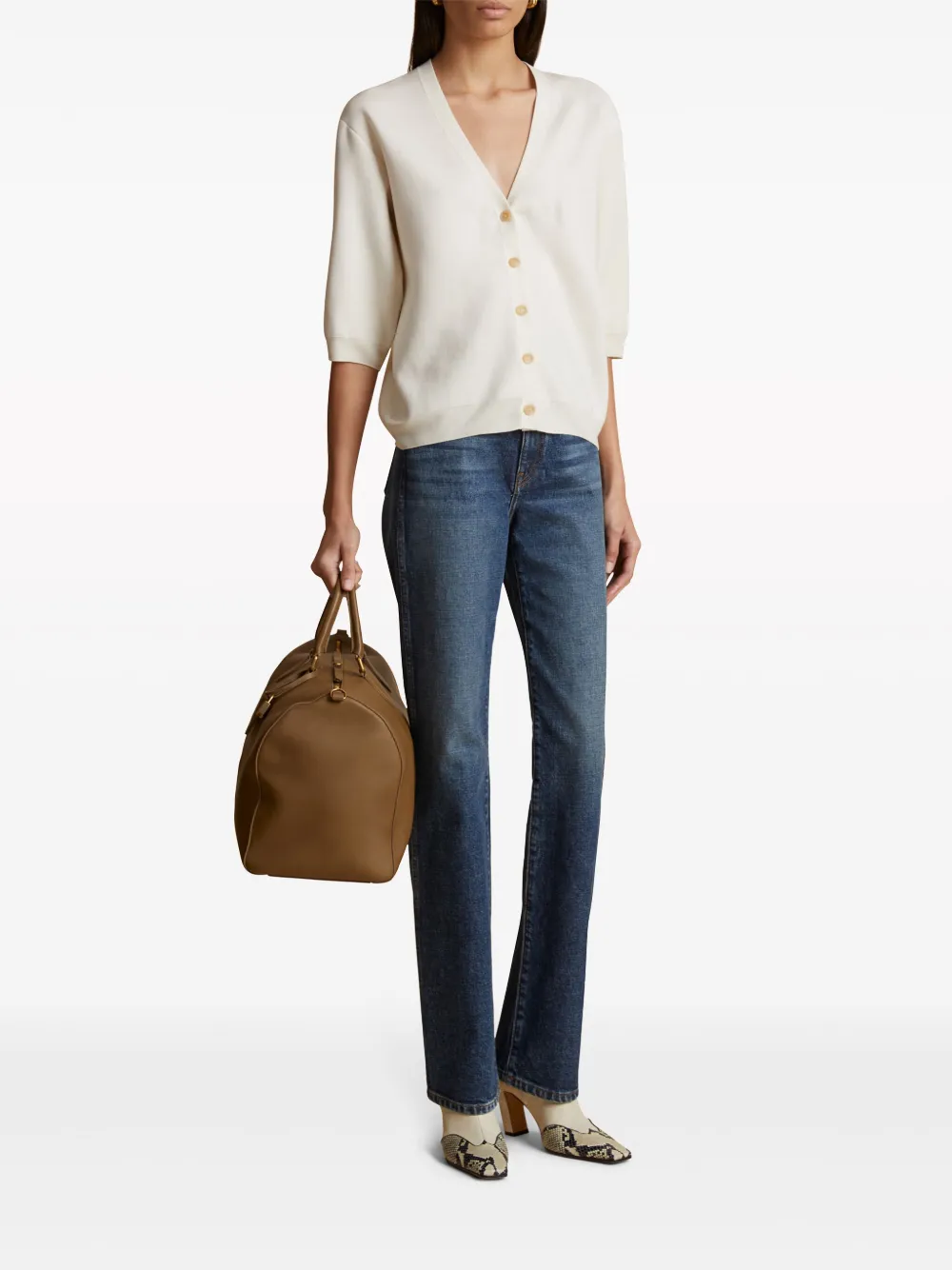 Khaite Dianna Short-sleeve Cardigan