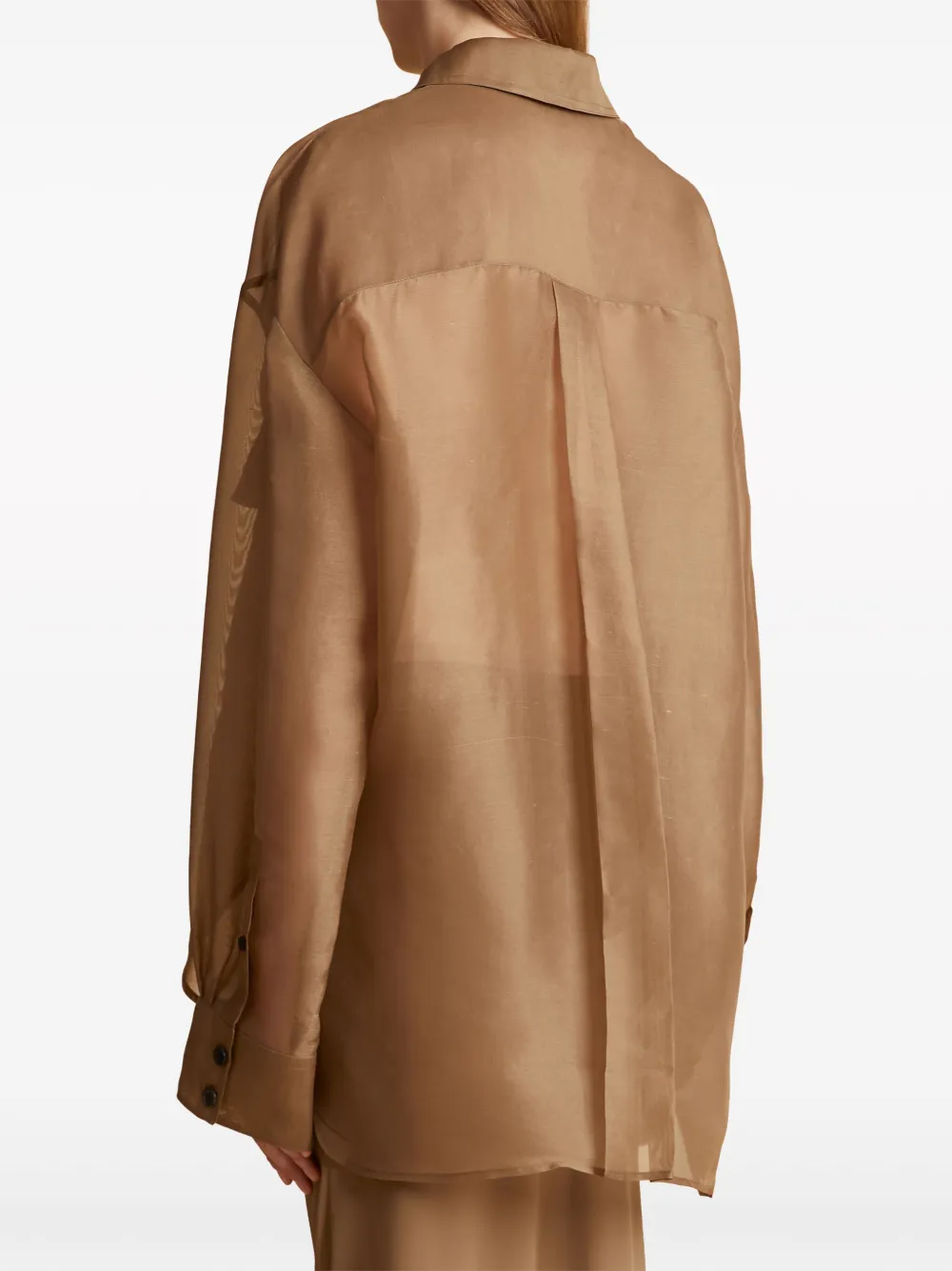 Shop Khaite The Mahmet Silk Shirt In Neutrals