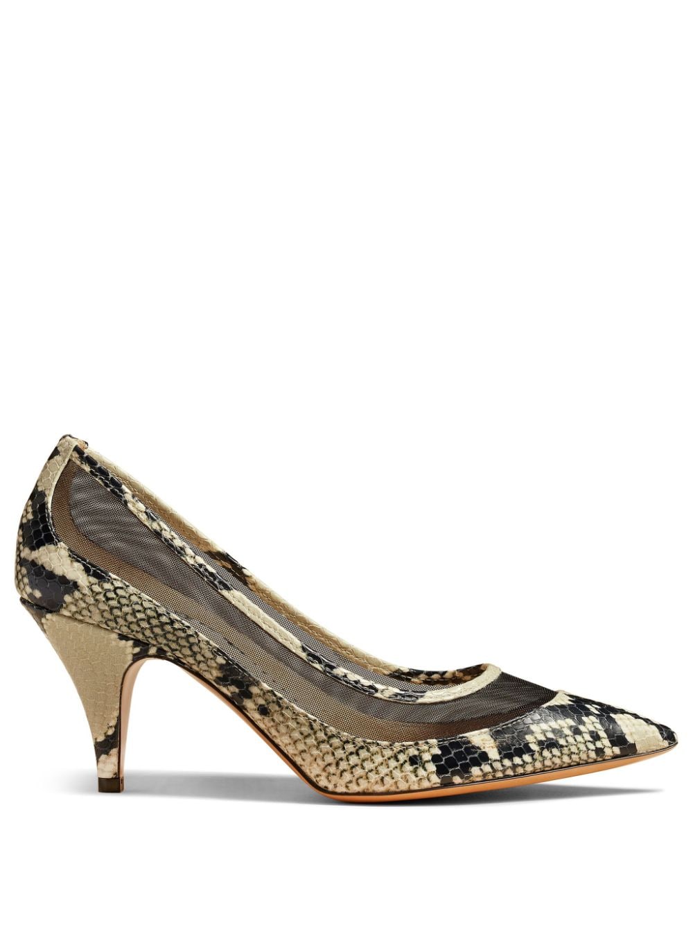 KHAITE The River 75mm python-print pumps Neutrals