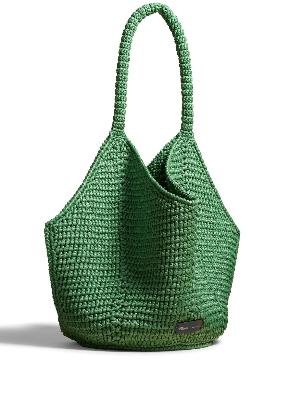 medium Lotus raffia tote bag