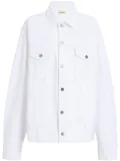 KHAITE Rizzo panelled denim jacket - White