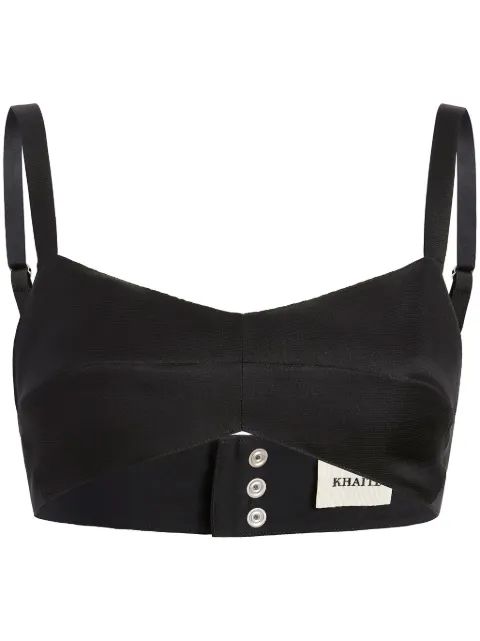 KHAITE The Knox silk bralette top