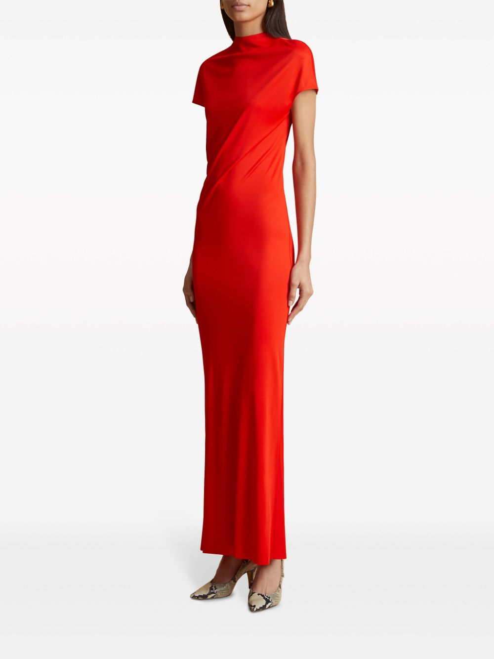 KHAITE The Yenza maxi-jurk - Rood